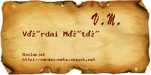Várdai Máté névjegykártya