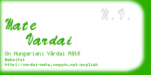 mate vardai business card